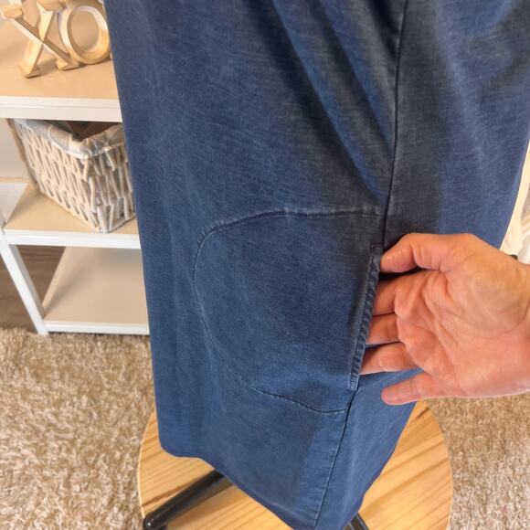 PureJill Women's Size L Blue T Shirt Dress, tunic with size pockets #2989 - Picture 4 of 8